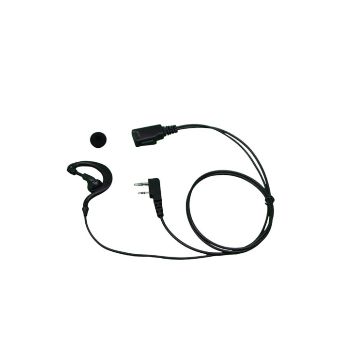 G Shape 2 Wire Earpiece Headset with Mic Compatible with 2 Pin Kenwood Walkie Talkie