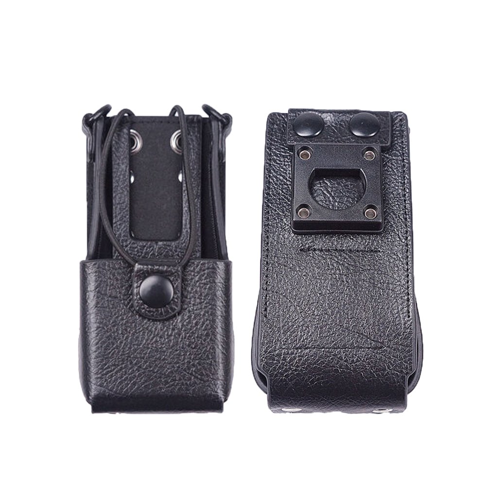 Replacement BL1504 Lithium-Ion Battery 1500mAh 1800mah 2000mah for Hytera PD500 PD530 PD560 PD600 PD680 TD500 TD560 Two Way Radios Leather holster Carry Case with Fixed Belt Loop Full Display for Motorola APX1000 APX3000 CP200