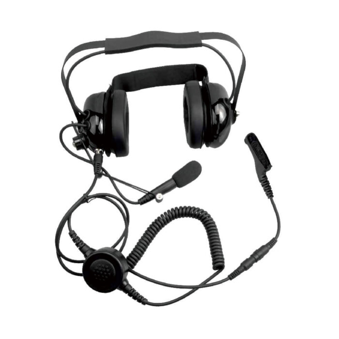 Two-Way Radio Heavy Duty Professional Noise Cancelling Dual Muff Headset with Boom Mic & PTT Cable for Kenwood Baofeng TK-3360, BF-888S, H-777, UV-5R, RT21