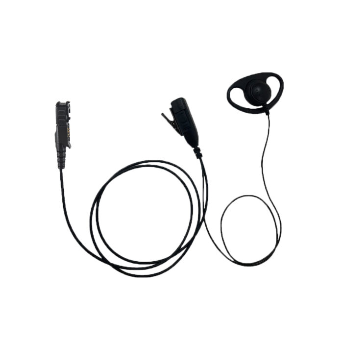 D-Shape Earpiece with PTT Mic B5-018A-M12 for Motorola Two-Way Radios XPR3000, XPR3300e, XPR3500e, DP3441, DEP550, MTP3550, XiR-P6620, XiR-P6628