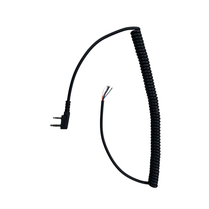 Replacement Curly Cable With 2 Pin Connector for Kenwood Radios