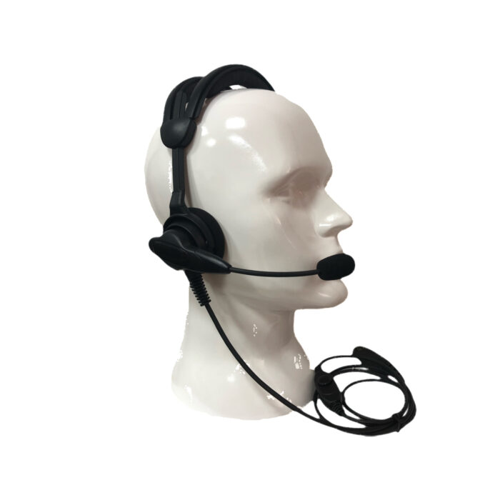 Single Ear Muff Headset Medium Weight headphone with Boom Microphone and PTT Button SE-C217