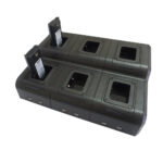Universal 6 Bank Rapid Two-Way Radio Battery Charger With USB charging ports