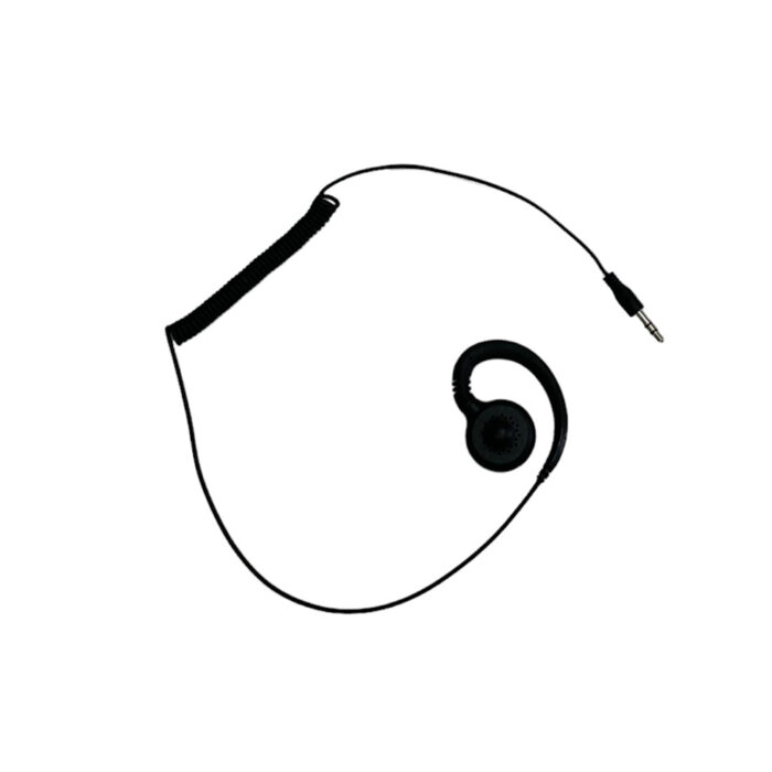 Listen only Swivel C shape earpiece 3.5mm straight connector