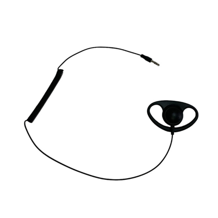 Receive Only D shaped earpiece 3.5mm straight connector