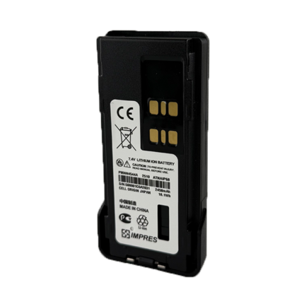 Motorola PMNN4544A IMPRES Li-Ion Battery, 7.4V, 2450mAh. Compatible with XPR3300, XPR3500, XPR7350, XPR7550 series. Reliable power for two-way radios