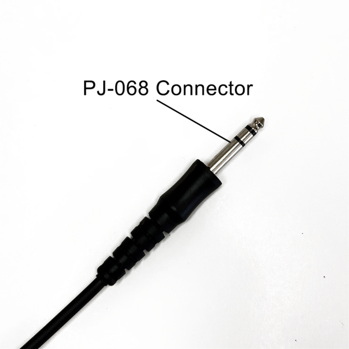 Noise-Canceling Handheld Aircraft Dynamic Microphone, Equivalent for Telex 66T, Tough ABS Case, PTT Switch, Coiled Cable, PJ-068 Connector