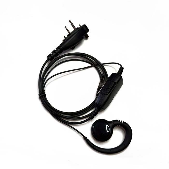 Swivel C-Shape Earpiece with PTT Mic for Icom IC-F1000, F2000, F2100D, F3001, F4001, F3002, F4002, IC-V8, V80, V86 Radios