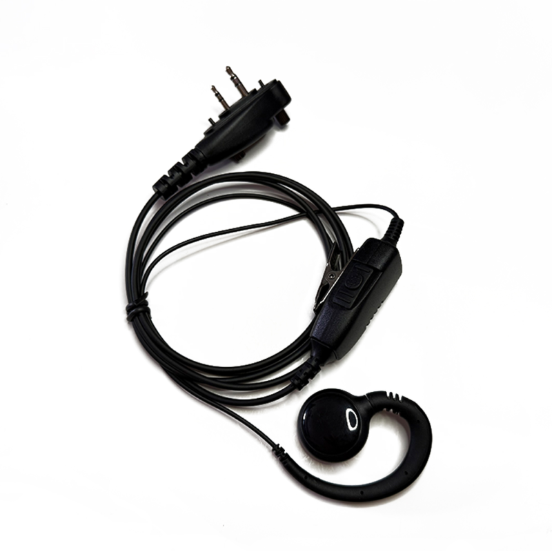 Swivel C-Shape Earpiece with PTT Mic for Icom IC-F1000, F2000, F2100D, F3001, F4001, F3002, F4002, IC-V8, V80, V86 Radios