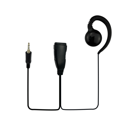 C Shape Ear Hook Earpiece with Inline PTT Mic for Motorola EVX-S24 Yaesu VX-6R FT-270R Two Way Radio