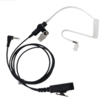 Hytera PNC380 Acoustic Tube Earpiece with PTT Mic - Covert Surveillance Headset for PNC380S PNC360S PNC370SE, 3.5mm Angled Connector, Clear Sound