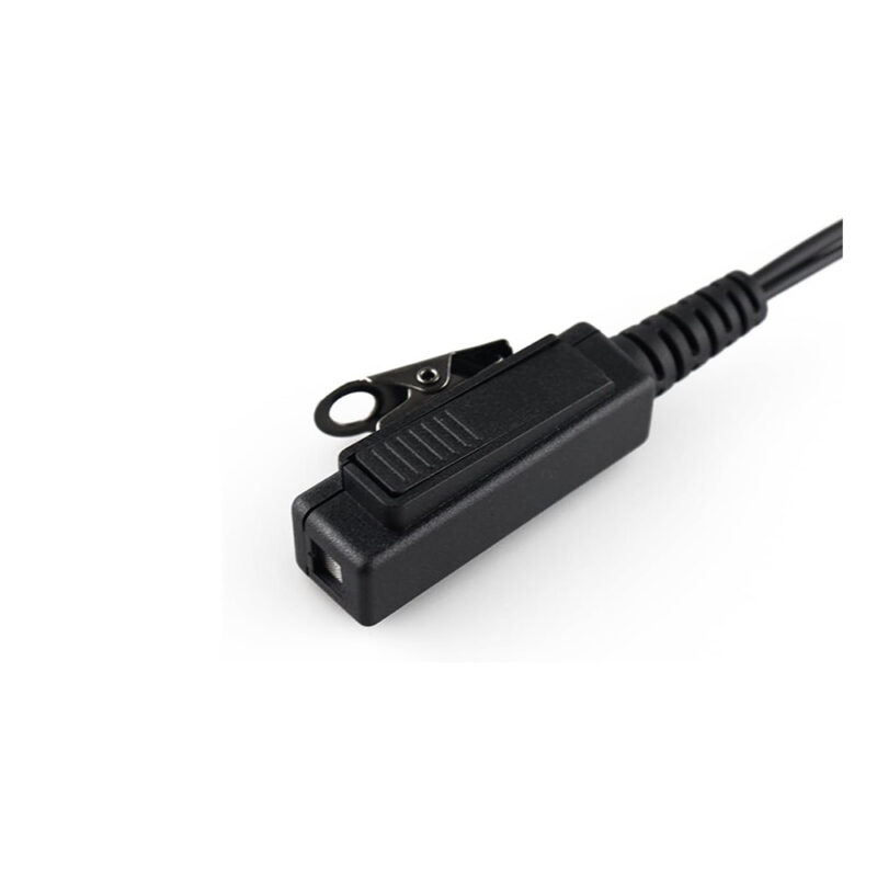 Hytera PNC380 Acoustic Tube Earpiece with PTT Mic - Covert Surveillance Headset for PNC380S PNC360S PNC370SE, 3.5mm Angled Connector, Clear Sound 1.7