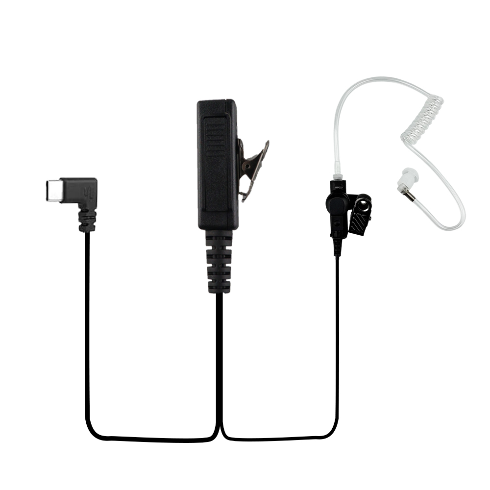 USB-C Acoustic Tube Earpiece with PTT Button & In-Line Microphone, Compatible with Zello, Microsoft Teams & Walkie Talkie Apps for Android iOS Smartphones USB-C Acoustic Tube Earpiece with PTT Button & In-Line Microphone, Compatible with Zello, Microsoft Teams & Walkie Talkie Apps for Android iOS Smartphones