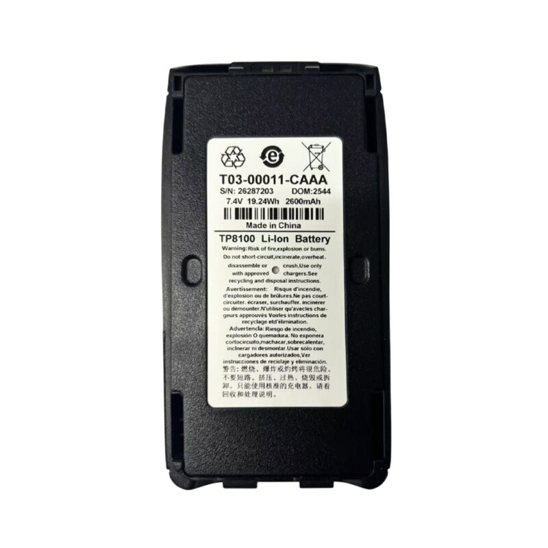 7.4V 2600mAh Li‑ion Replacement Battery for Tait TP8100 TP8110 TP8115 TP8120 TP8135 TP8140 Two Way Radio