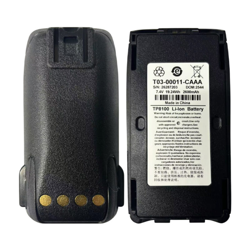 7.4V 2600mAh Li‑ion Replacement Battery for Tait TP8100 TP8110 TP8115 TP8120 TP8135 TP8140 Two Way Radio