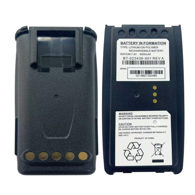 BT‑023436‑001 Replacement Battery 7.4V 4100mAh Lithium Polymer for Harris XG‑15P XG‑25P XG‑75P Two‑Way Radio
